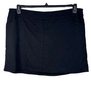 Westbound SZ 18 Skort Pull-On Stretch Pockets Short Attached Briefs Black New